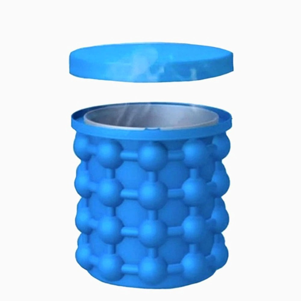 Lattices Silicone Ice Bucket Ice Cooler Cube Maker Cabinet Space Saving Kitchen Tool